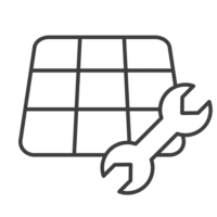 Solar panel repairs icon