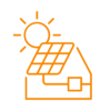 Solar inverter repair orange icon
