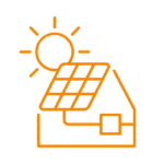 Solar inverter repair orange icon