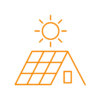 Solar repair orange icon